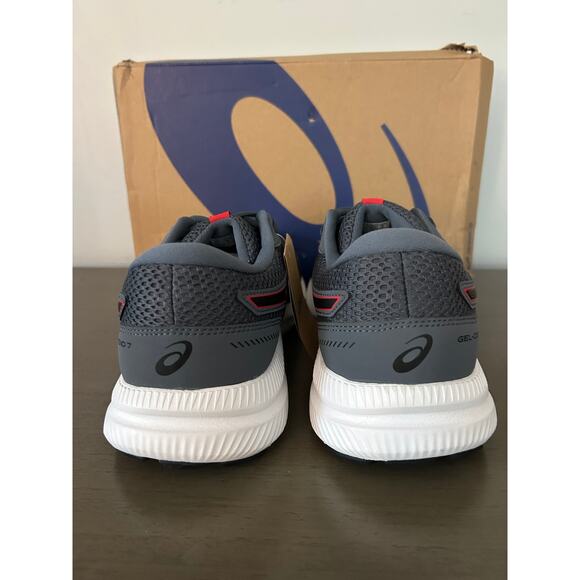 ASICS Gel Contend 7 Running Sneakers Grey Red Extra Wide - Mens 8 - Picture 5 of 10